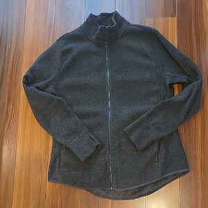 Old Navy Women's Charcoal Fleece Zip Up